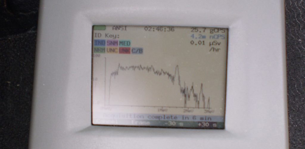 The situ gamma instrument employed to measure background.