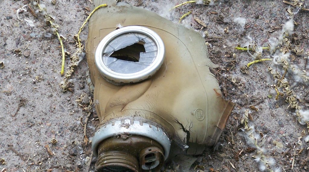 Mask left in the region since 1986.